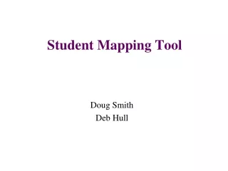 Student Mapping Tool