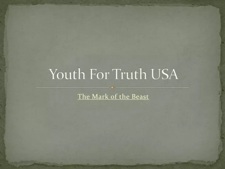 youth for truth usa