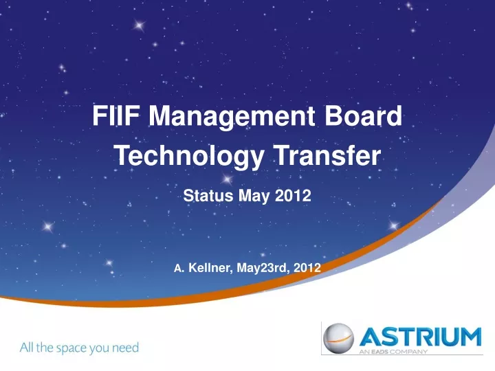fiif management board technology transfer status