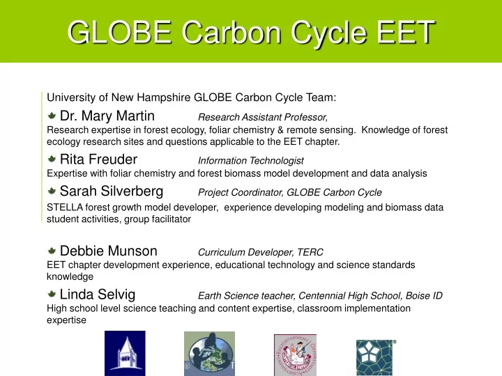 globe carbon cycle eet