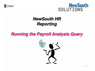 NewSouth HR Reporting Running the Payroll Analysis Query