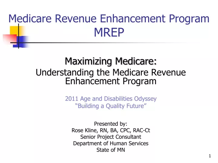 medicare revenue enhancement program mrep