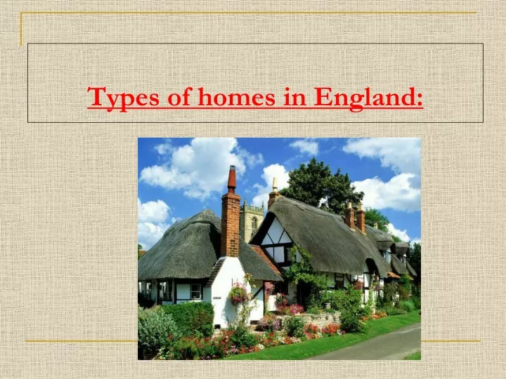 types of homes in england