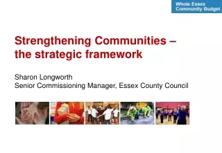Strengthening Communities – the strategic framework
