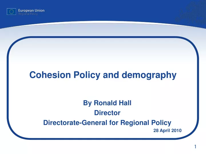 cohesion policy and demography