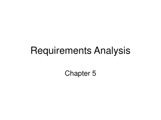 Requirements Analysis