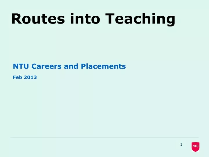 routes into teaching