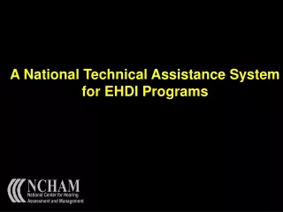A National Technical Assistance System for EHDI Programs