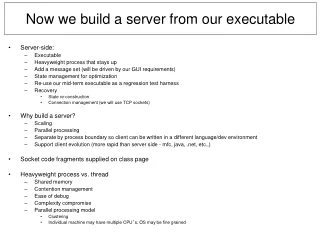 Now we build a server from our executable