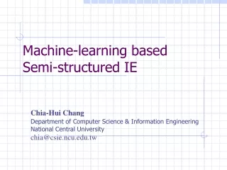Machine-learning based Semi-structured IE