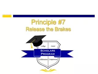 Principle #7 Release the Brakes