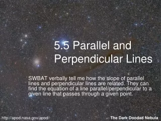 5.5 Parallel and Perpendicular Lines