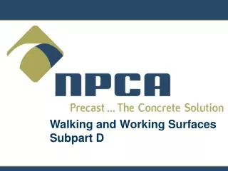 Walking and Working Surfaces Subpart D