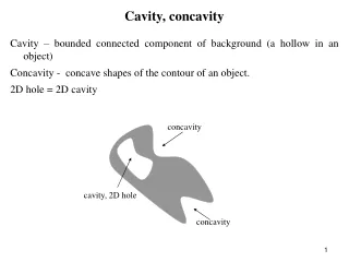 Cavity, concavity