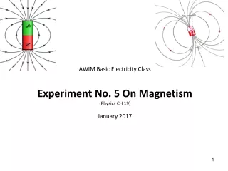 AWIM Basic Electricity Class Experiment No. 5 On Magnetism (Physics CH 19) January 2017