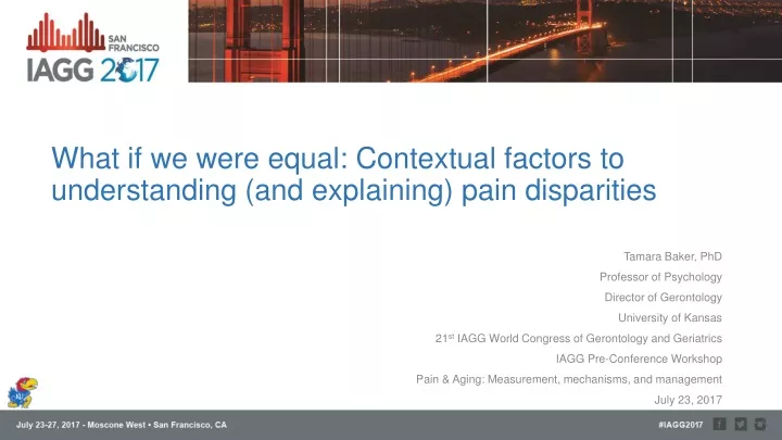 what if we were equal contextual factors to understanding and explaining pain disparities