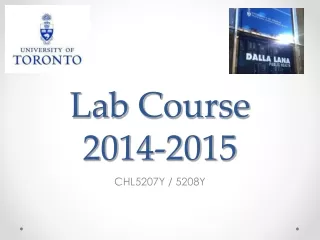 Lab Course 2014-2015