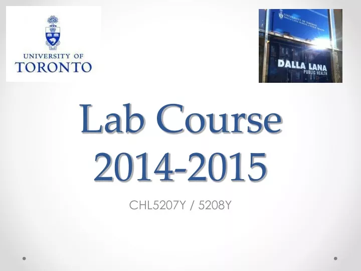 lab course 2014 2015