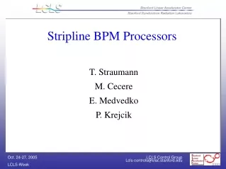 Stripline BPM Processors