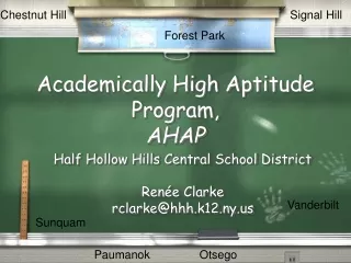 Academically High Aptitude Program, AHAP