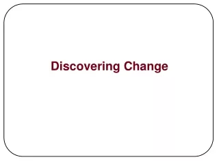Discovering Change