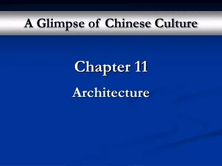 Chapter 11 Architecture