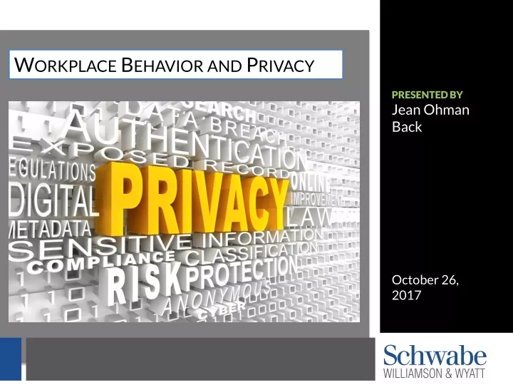 workplace behavior and privacy