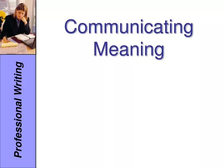 communicating meaning