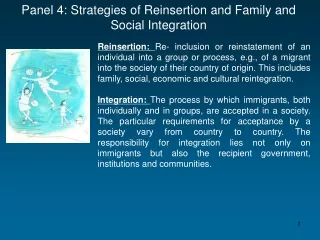 Panel 4: Strategies of Reinsertion and Family and Social Integration