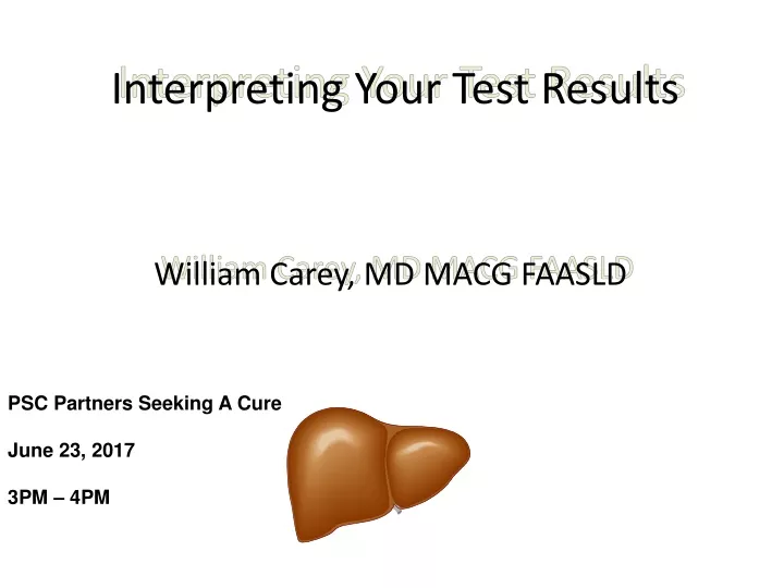 interpreting your test results