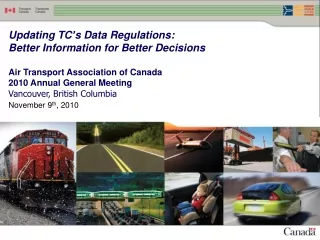 Updating TC ’ s Data Regulations:  Better Information for Better Decisions