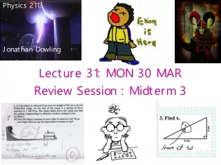 Lecture 31: MON 30 MAR Review Session : Midterm 3