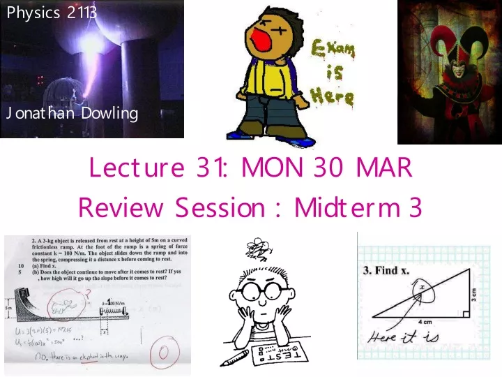 lecture 31 mon 30 mar review session midterm 3