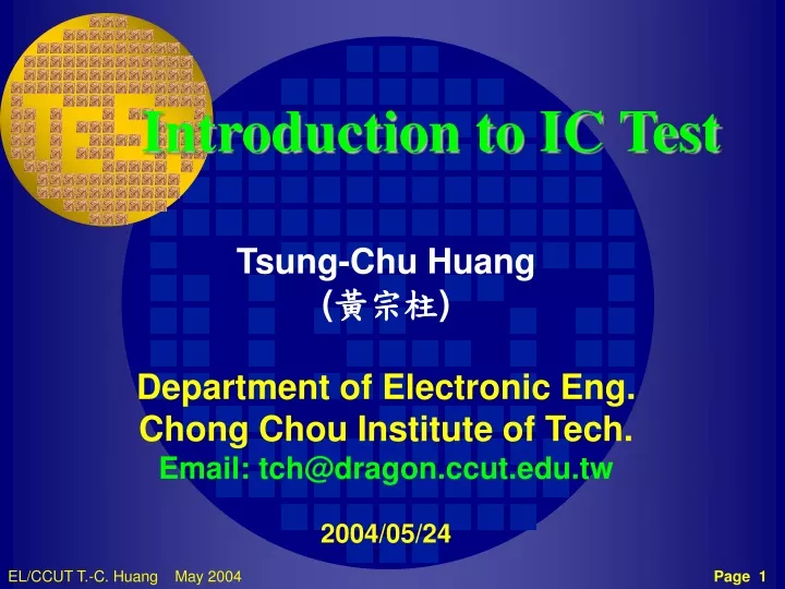introduction to ic test