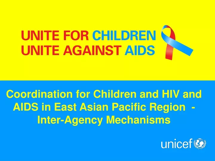 coordination for children and hiv and aids