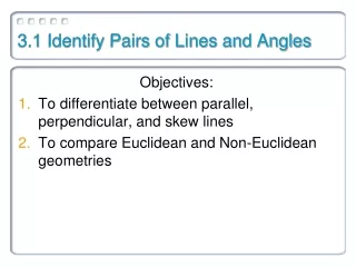 3.1 Identify Pairs of Lines and Angles