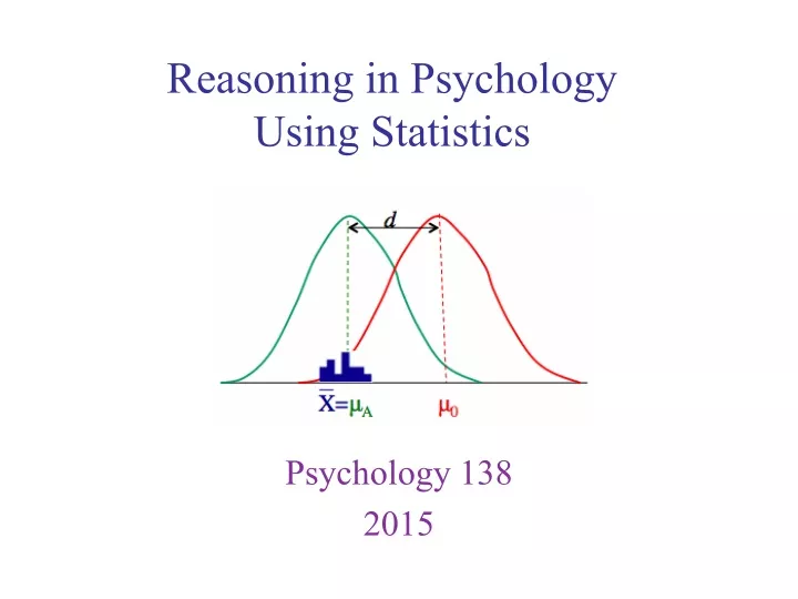 reasoning in psychology using statistics