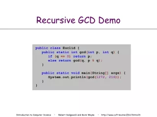 Recursive GCD Demo