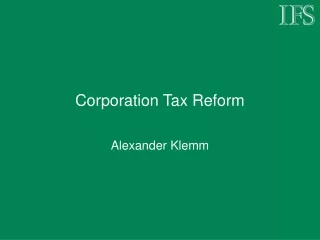 Corporation Tax Reform