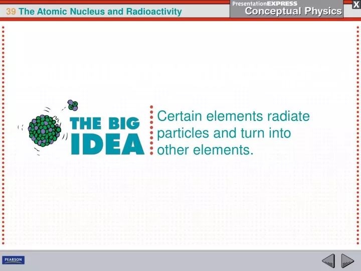 certain elements radiate particles and turn into