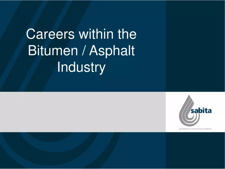 careers within the bitumen asphalt industry