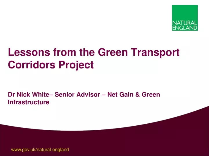 lessons from the green transport corridors project