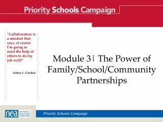 Module 3| The Power of Family/School/Community Partnerships