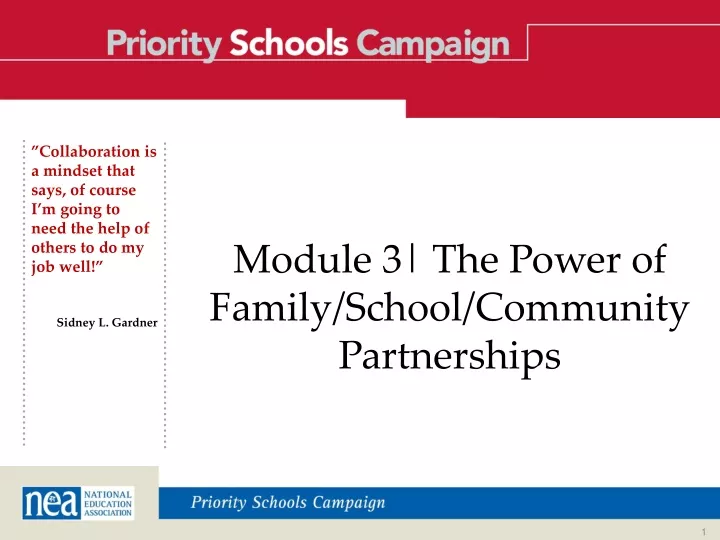 module 3 the power of family school community