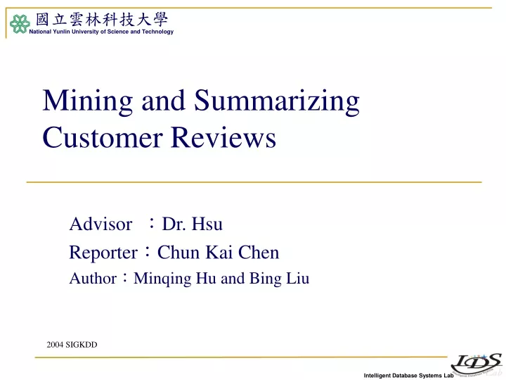 mining and summarizing customer reviews