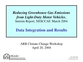ARB Climate Change Workshop April 20, 2004