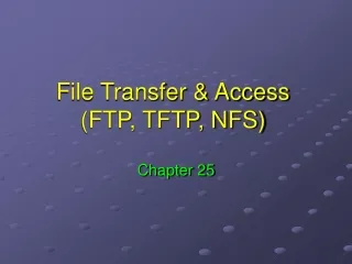 File Transfer &amp; Access (FTP, TFTP, NFS)