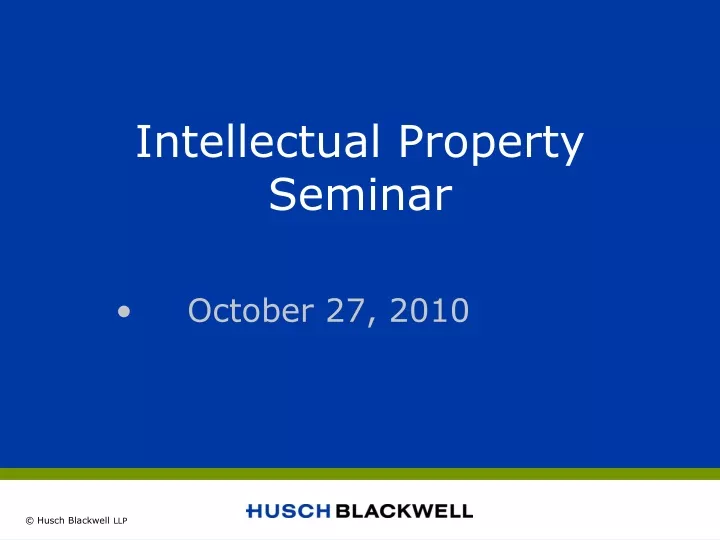 intellectual property seminar
