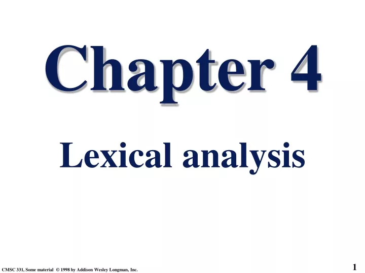 chapter 4 lexical analysis
