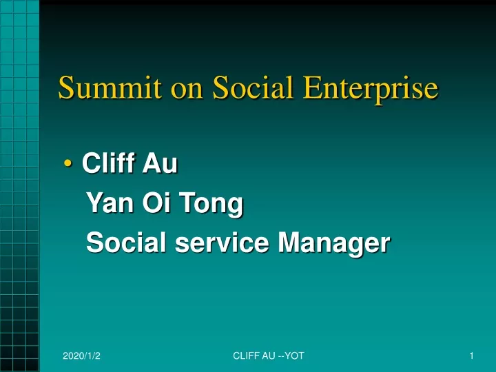 summit on social enterprise